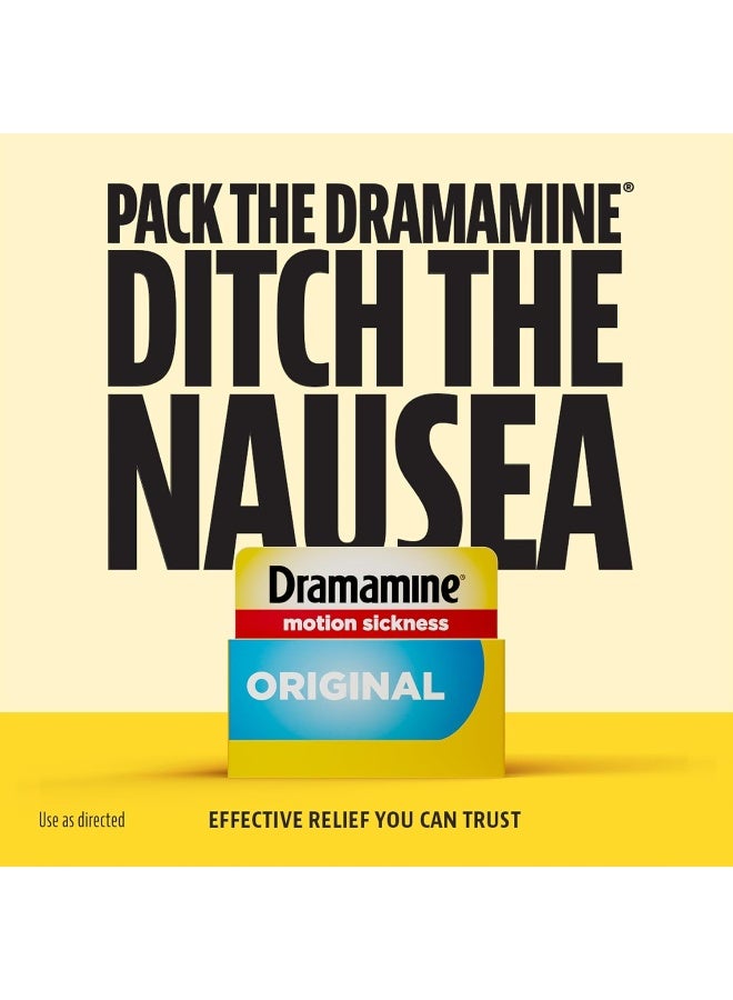 Dramamine Motion Sickness Original, Travel Vial, 12 Count, 3 Pack - Image 4